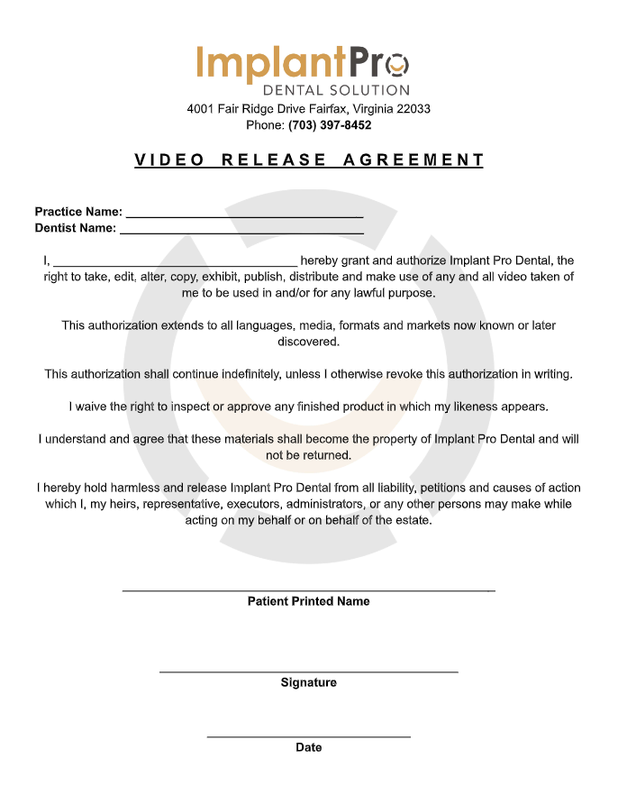 Video Release Agreement Preview